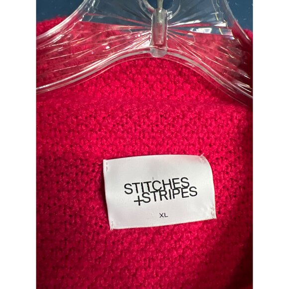 Stitches + Stripes Womens Hot Pink Waffle Knit Sweater XL - Picture 4 of 10